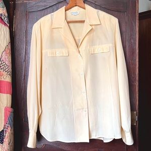 Vintage 1990’s Christian Dior Chemises silk Blouse